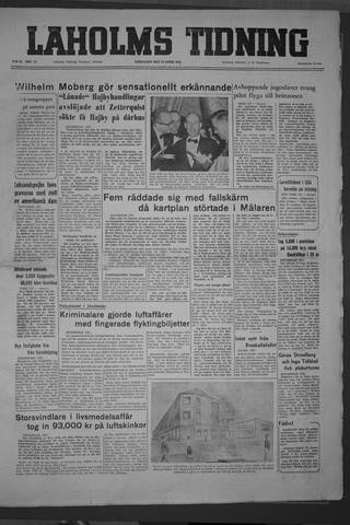 Förstasidan, Lördag 19 april 1952