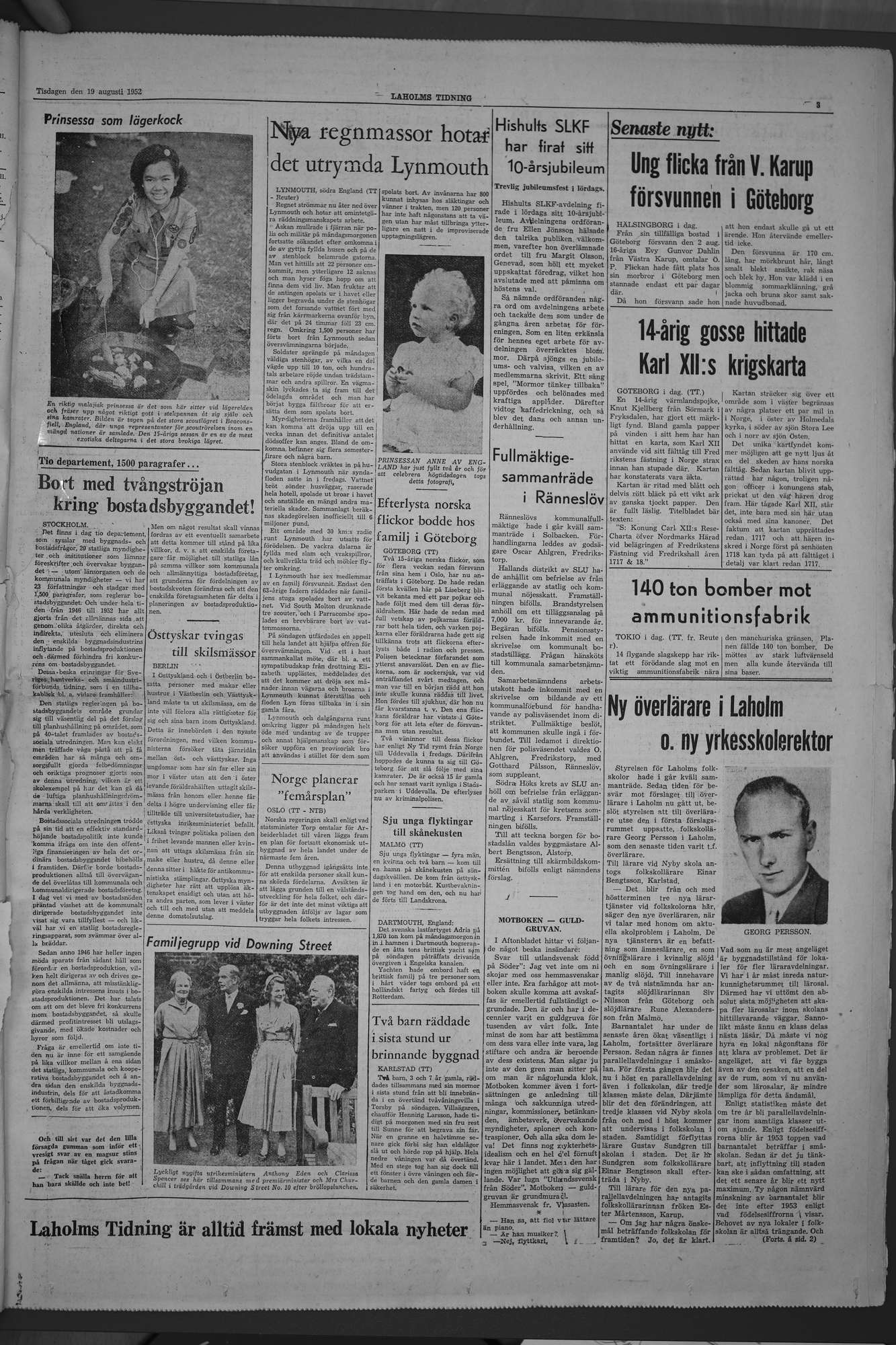 Laholms Tidning Tisdag 19 augusti 1952, sida 3
