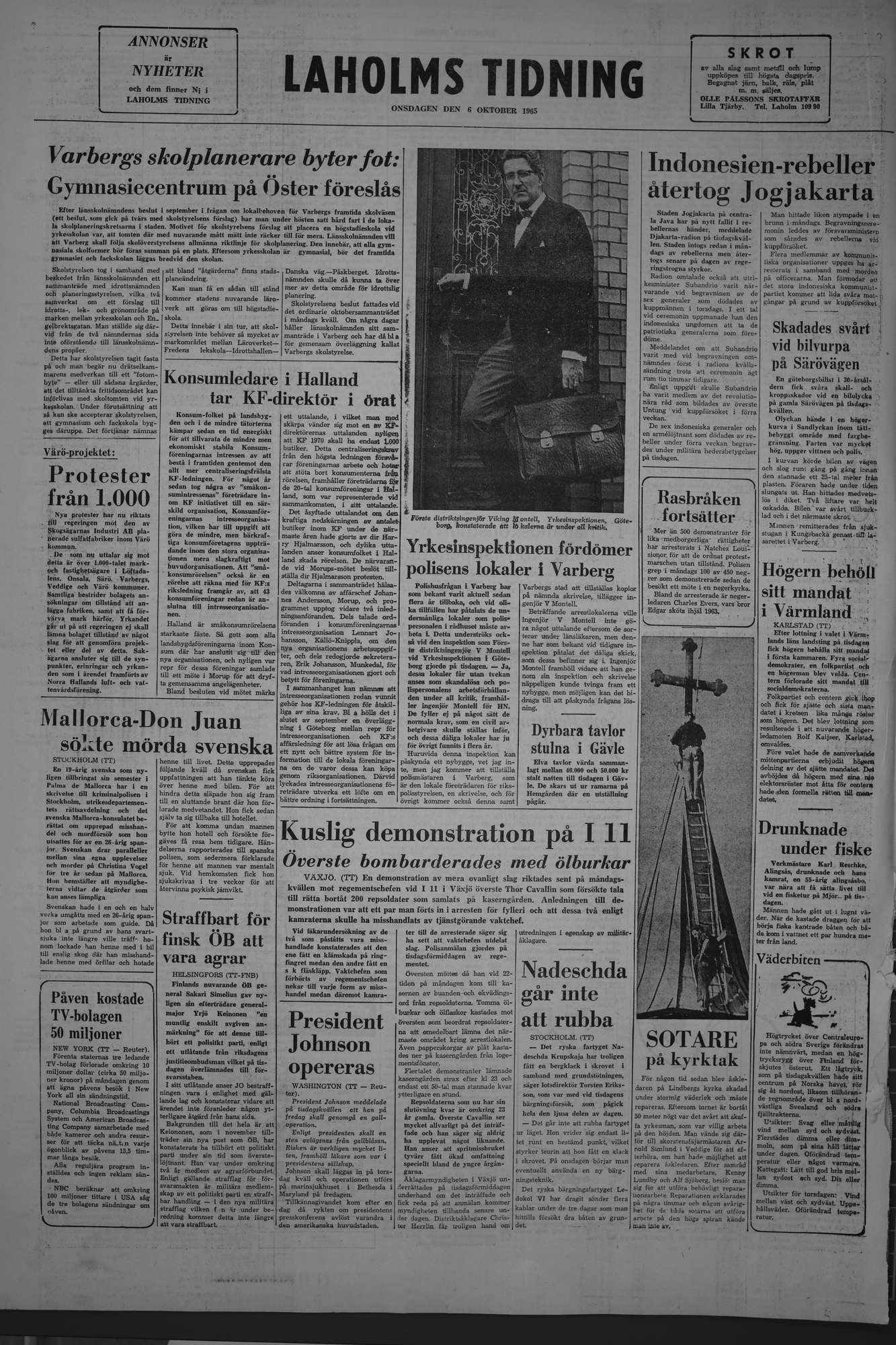 Laholms Tidning Onsdag 6 oktober 1965, sida 8