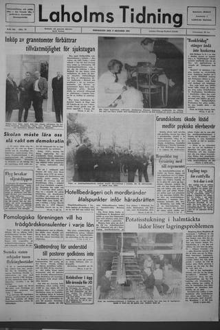 Förstasidan, Torsdag 7 oktober 1965