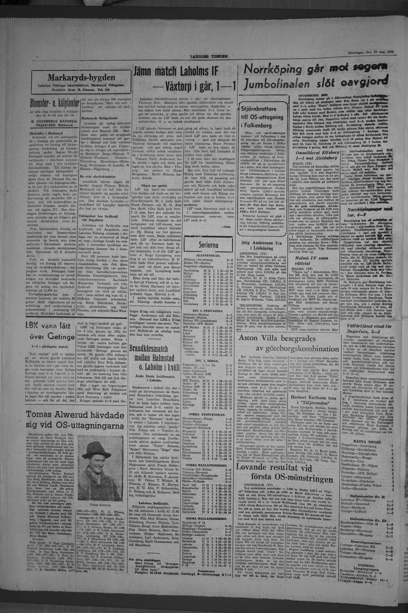 Laholms Tidning Måndag 19 maj 1952, sida 4