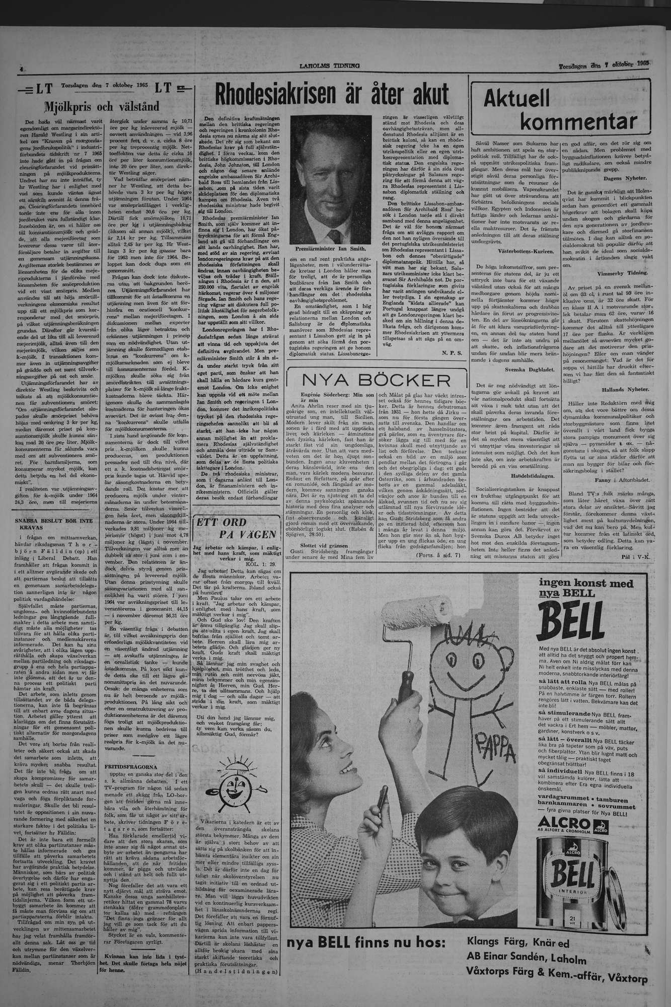 Laholms Tidning Torsdag 7 oktober 1965, sida 4