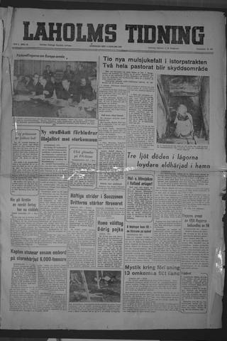 Förstasidan, Onsdag 2 januari 1952