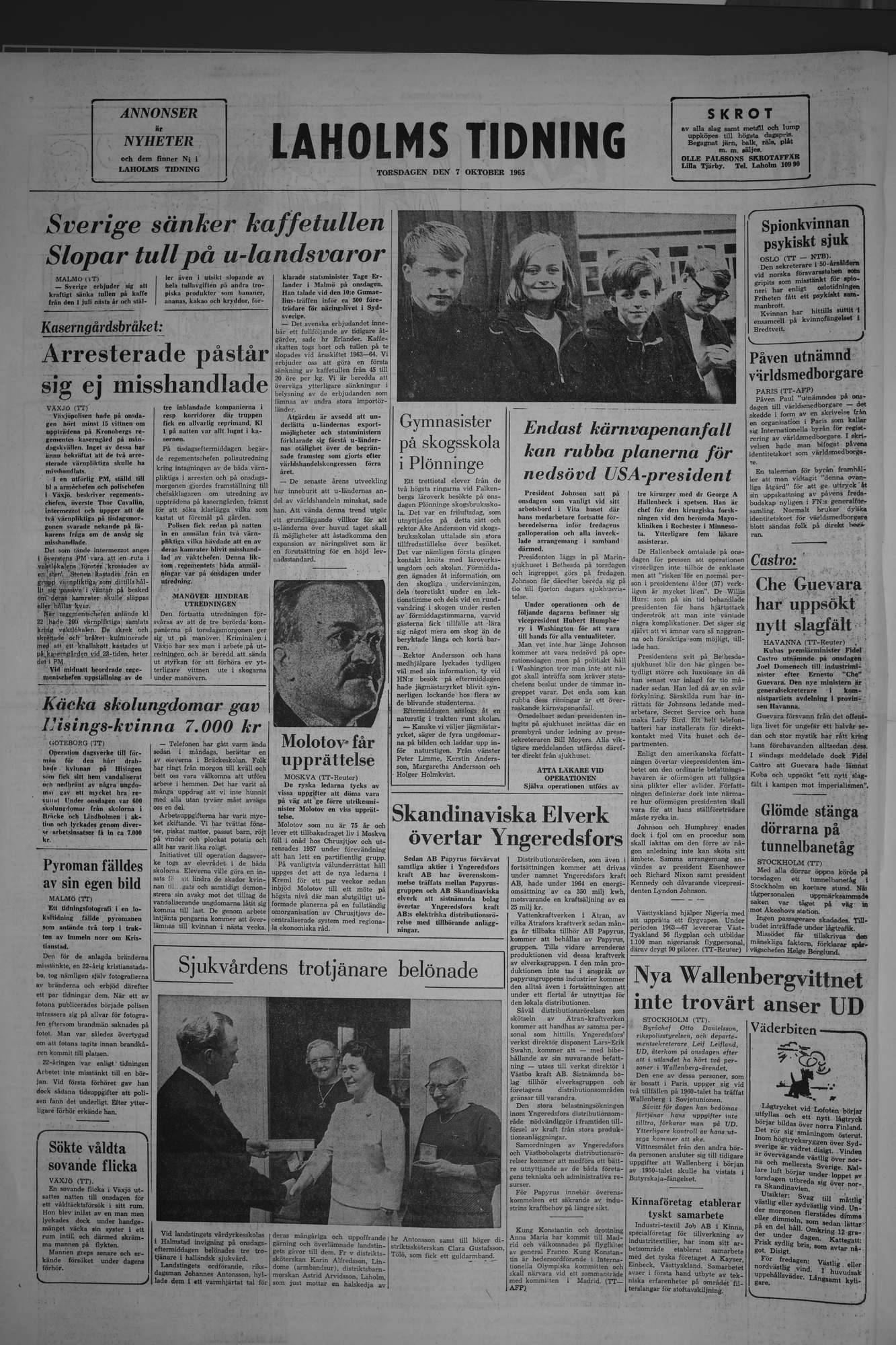 Laholms Tidning Torsdag 7 oktober 1965, sida 8