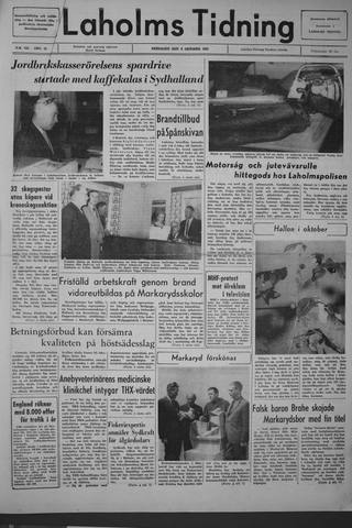 Förstasidan, Fredag 8 oktober 1965