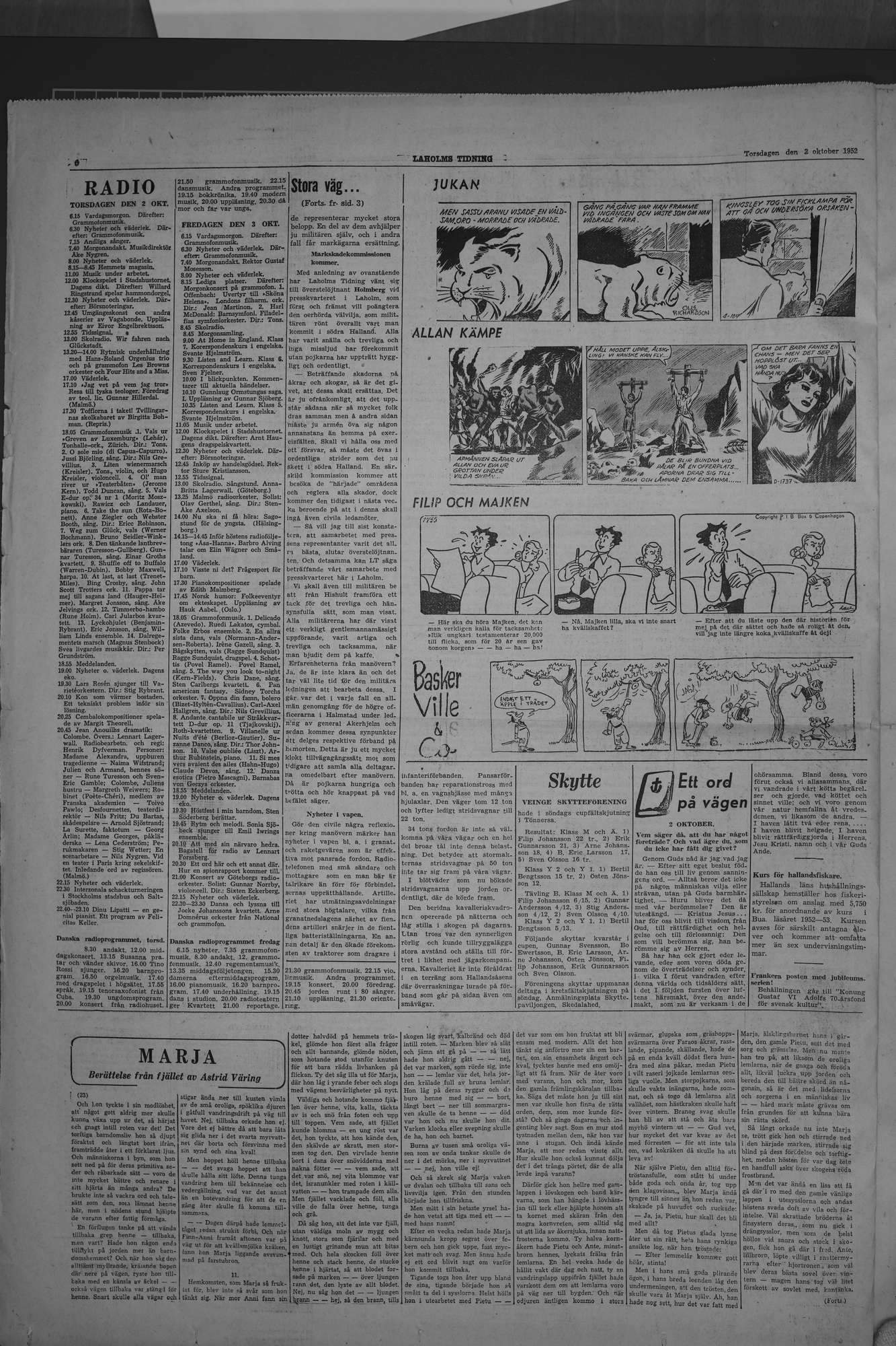 Laholms Tidning Torsdag 2 oktober 1952, sida 6
