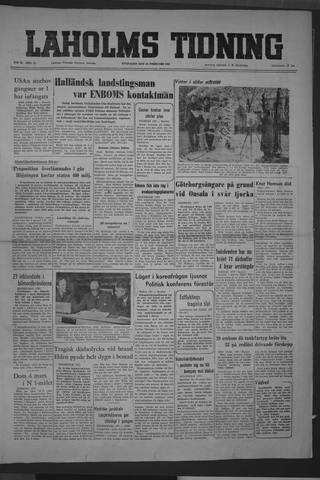 Förstasidan, Onsdag 20 februari 1952