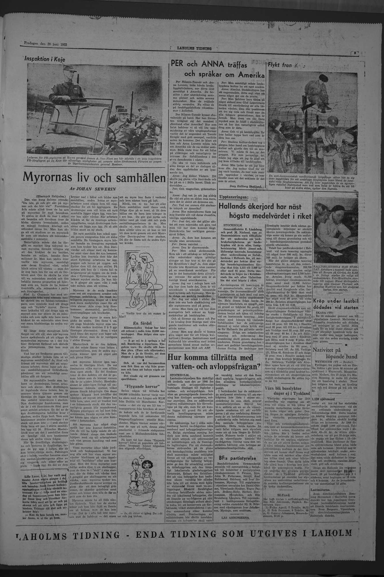 Laholms Tidning Fredag 20 juni 1952, sida 5