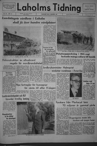 Förstasidan, Lördag 9 oktober 1965
