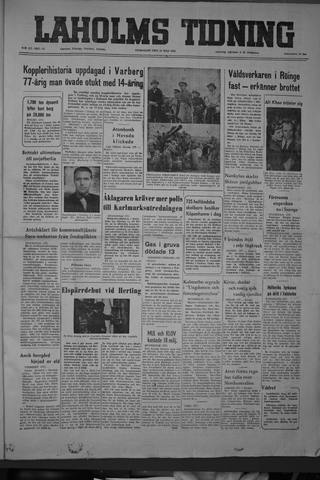 Förstasidan, Onsdag 21 maj 1952