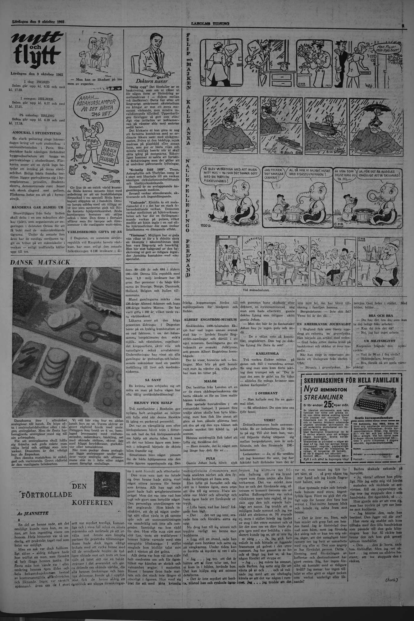 Laholms Tidning Lördag 9 oktober 1965, sida 5
