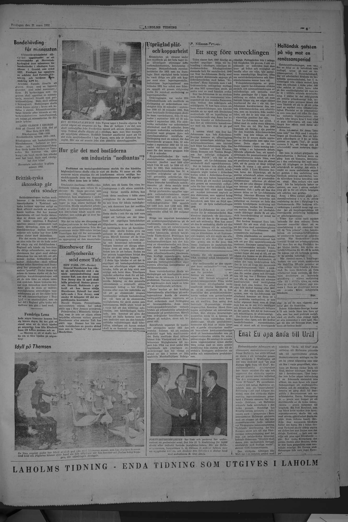 Laholms Tidning Fredag 21 mars 1952, sida 5