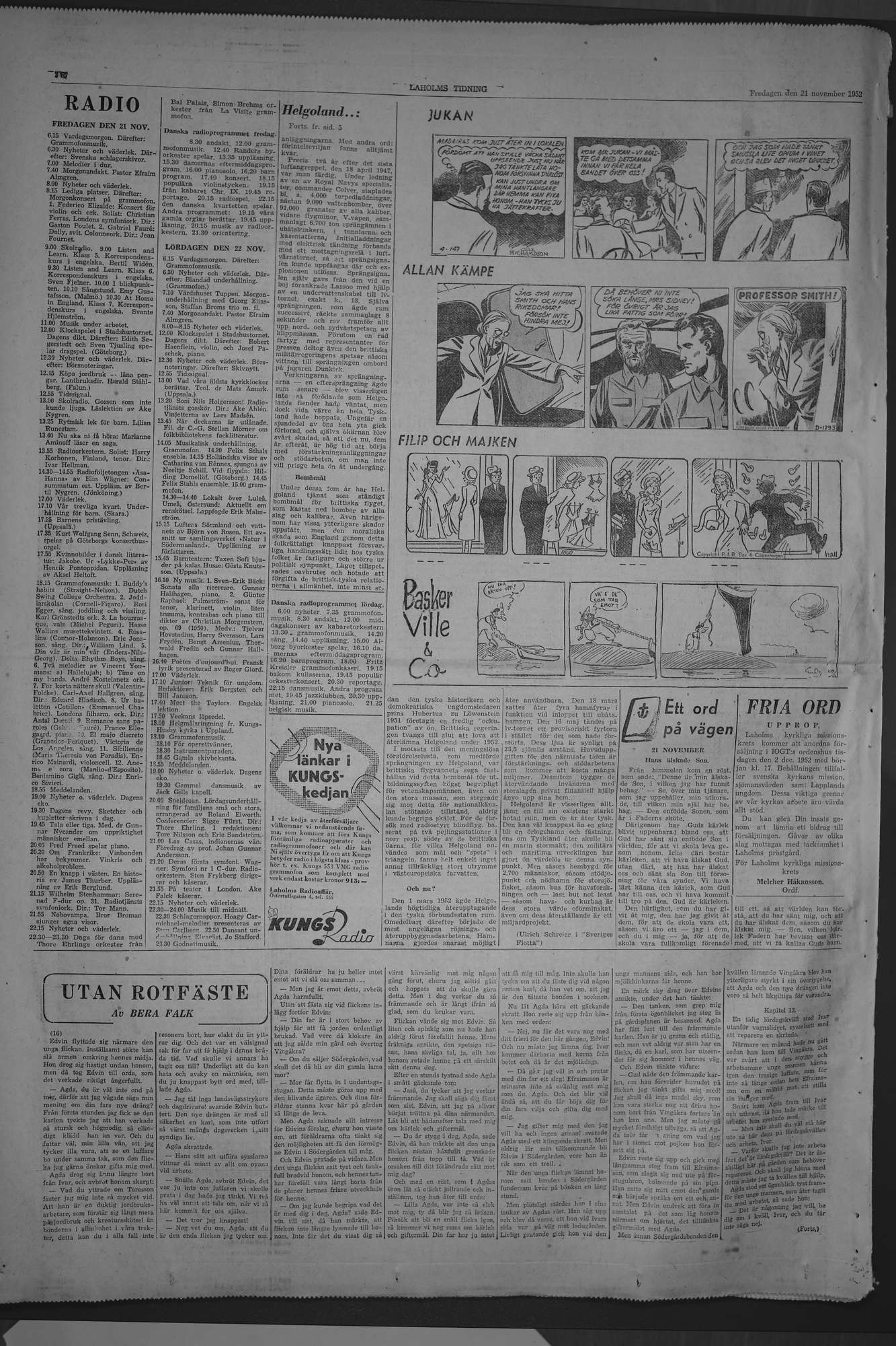 Laholms Tidning Fredag 21 november 1952, sida 8