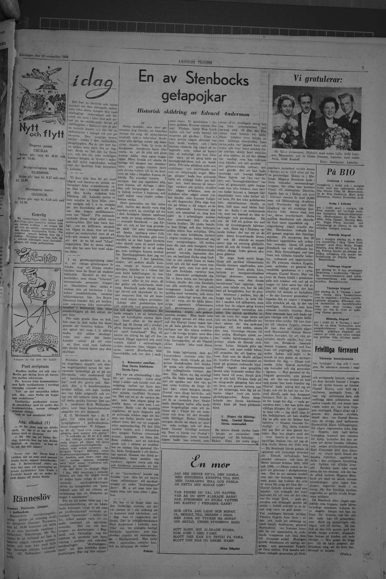 Laholms Tidning Lördag 22 november 1952, sida 7