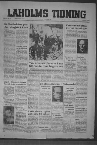 Förstasidan, Onsdag 22 oktober 1952