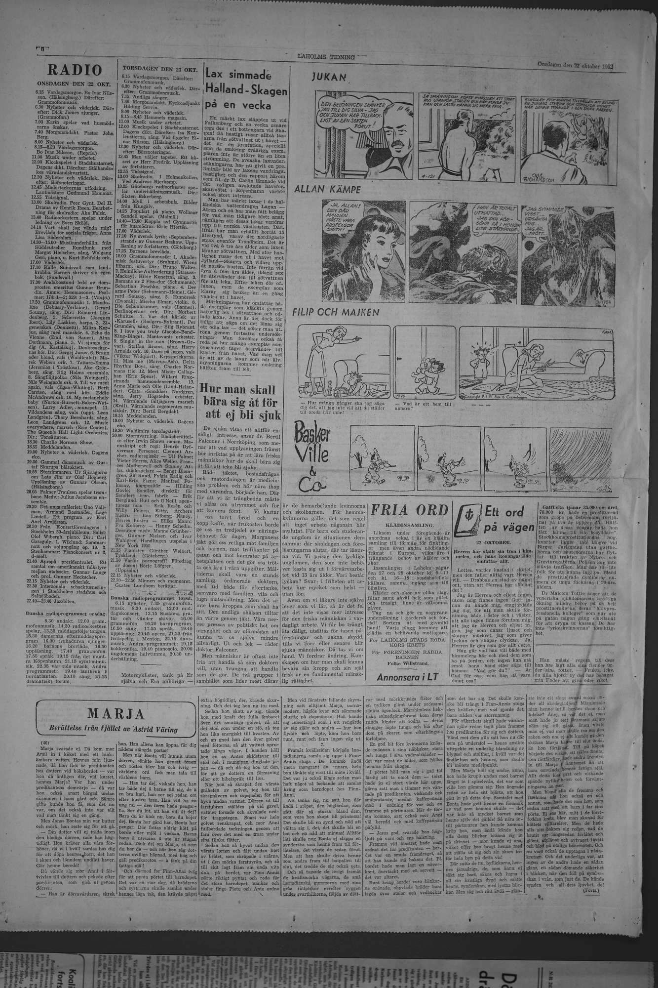Laholms Tidning Onsdag 22 oktober 1952, sida 6