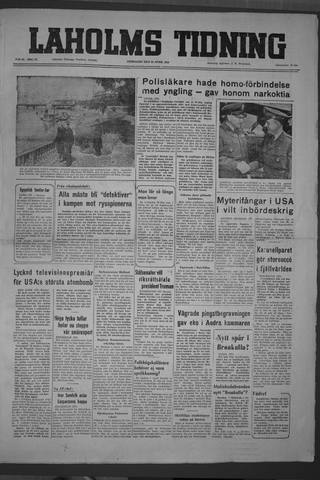Förstasidan, Onsdag 23 april 1952