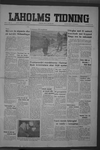 Förstasidan, Onsdag 23 januari 1952