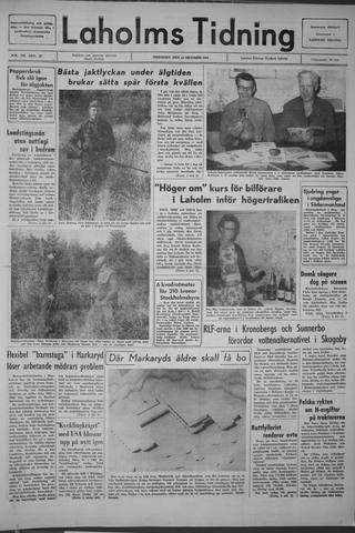 Förstasidan, Tisdag 12 oktober 1965