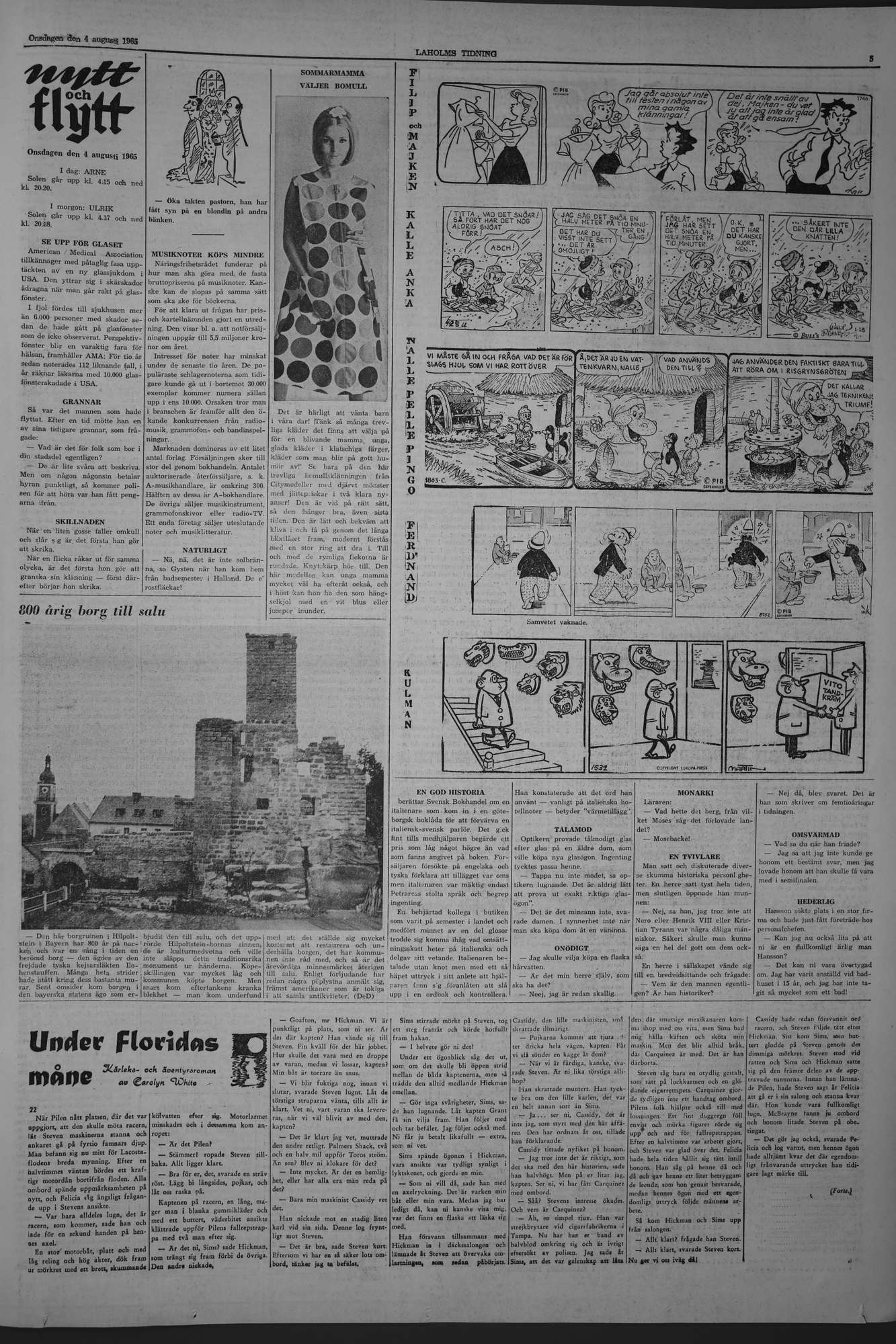 Laholms Tidning Onsdag 4 augusti 1965, sida 5