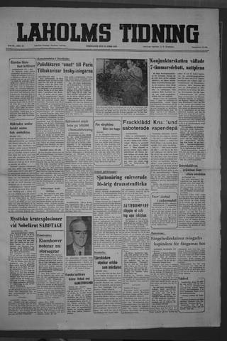 Förstasidan, Torsdag 24 april 1952