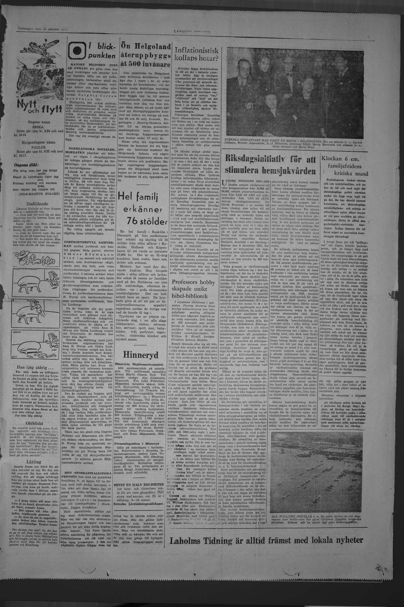 Laholms Tidning Torsdag 24 januari 1952, sida 5