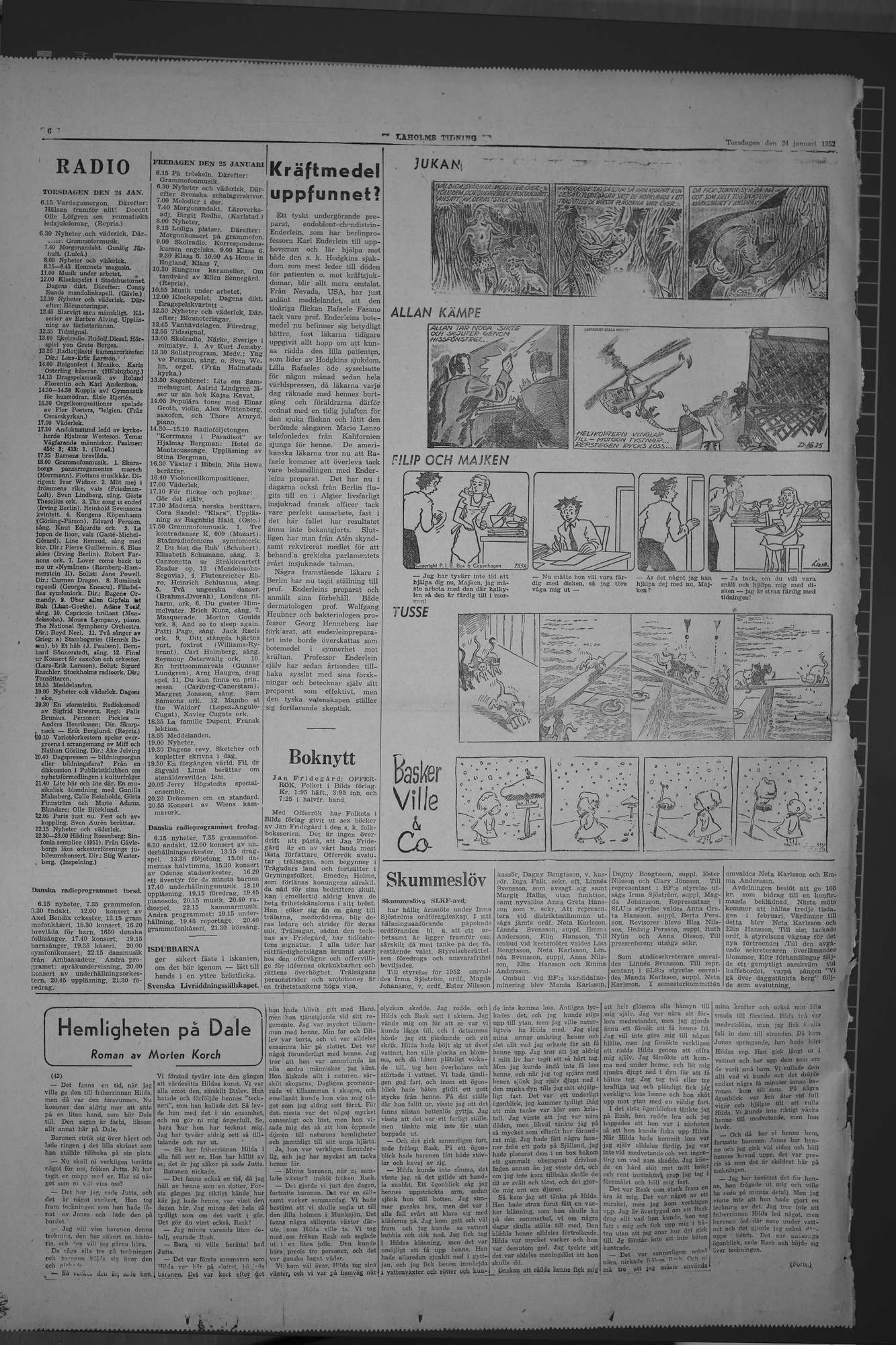 Laholms Tidning Torsdag 24 januari 1952, sida 6