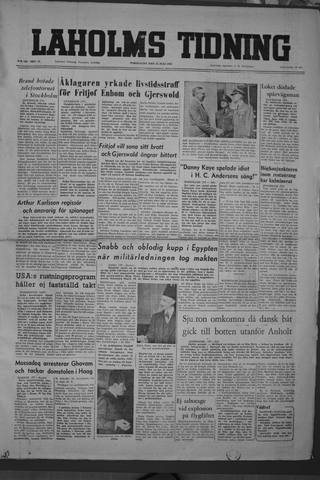 Förstasidan, Torsdag 24 juli 1952