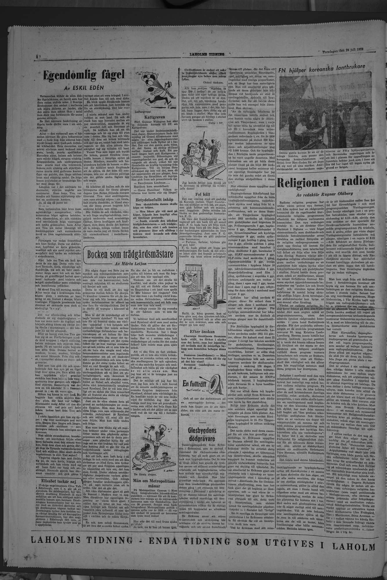 Laholms Tidning Torsdag 24 juli 1952, sida 6