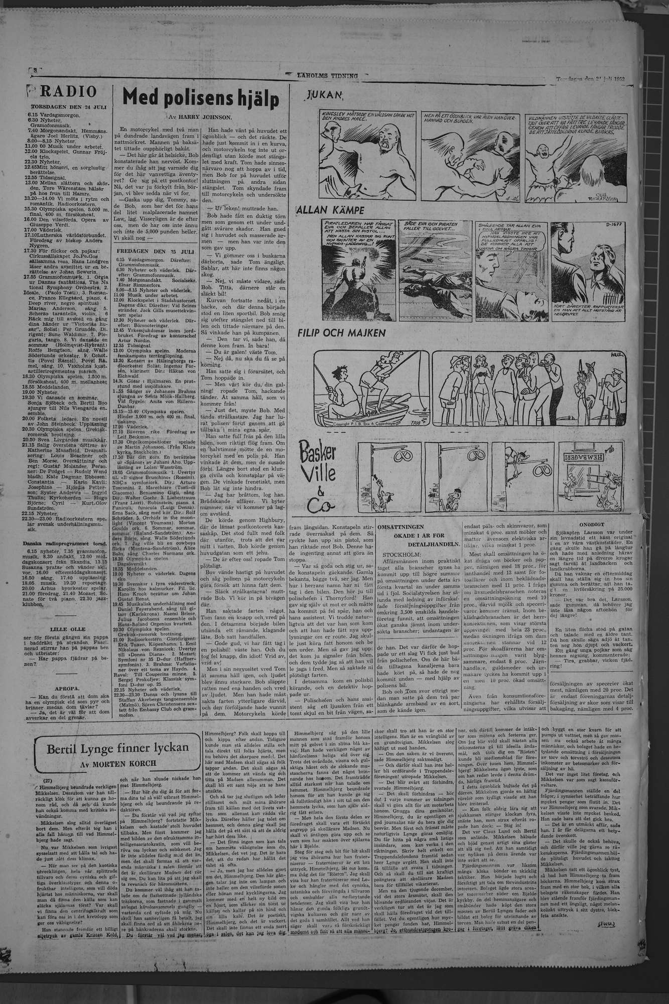 Laholms Tidning Torsdag 24 juli 1952, sida 8