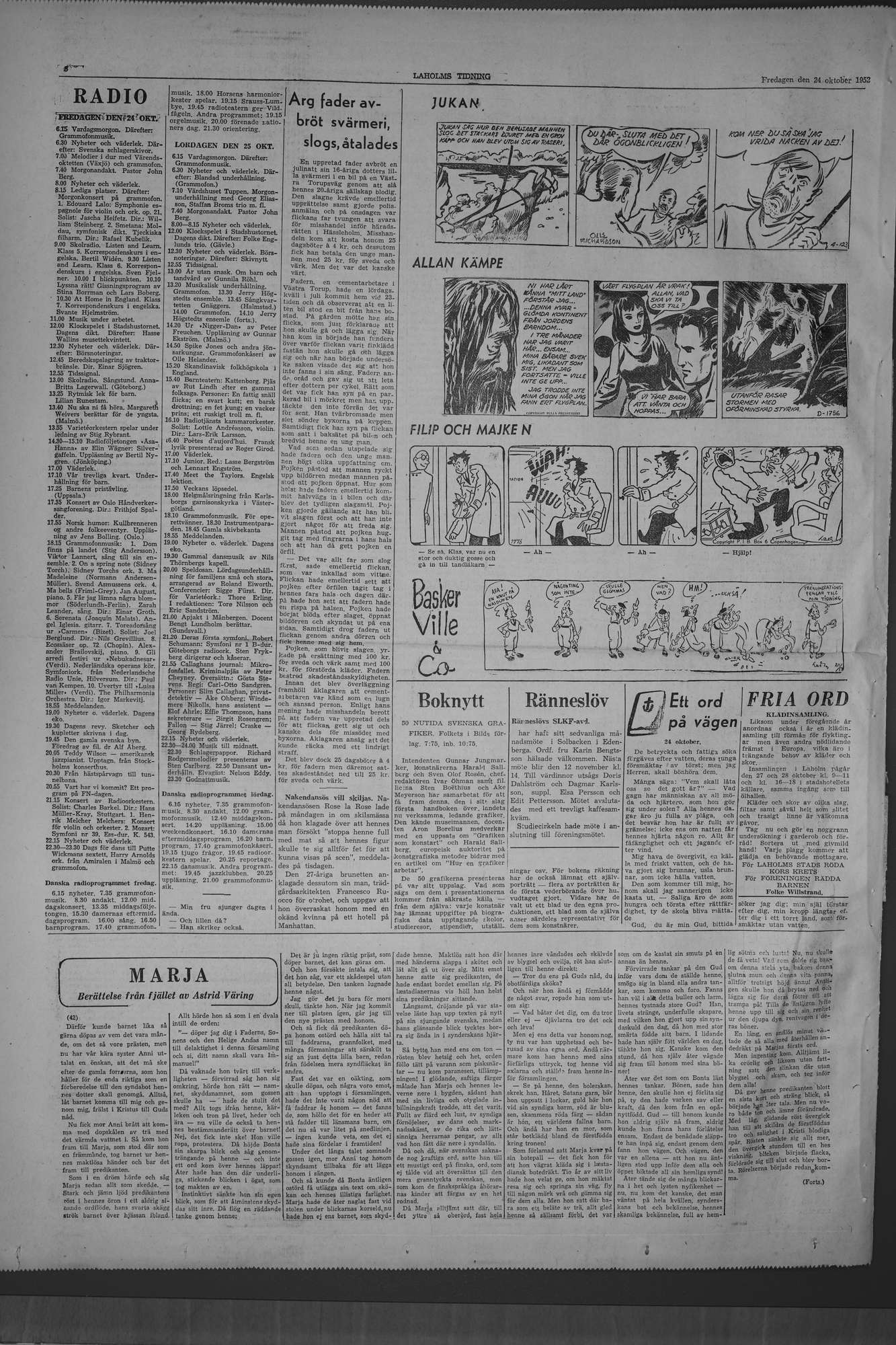 Laholms Tidning Fredag 24 oktober 1952, sida 8