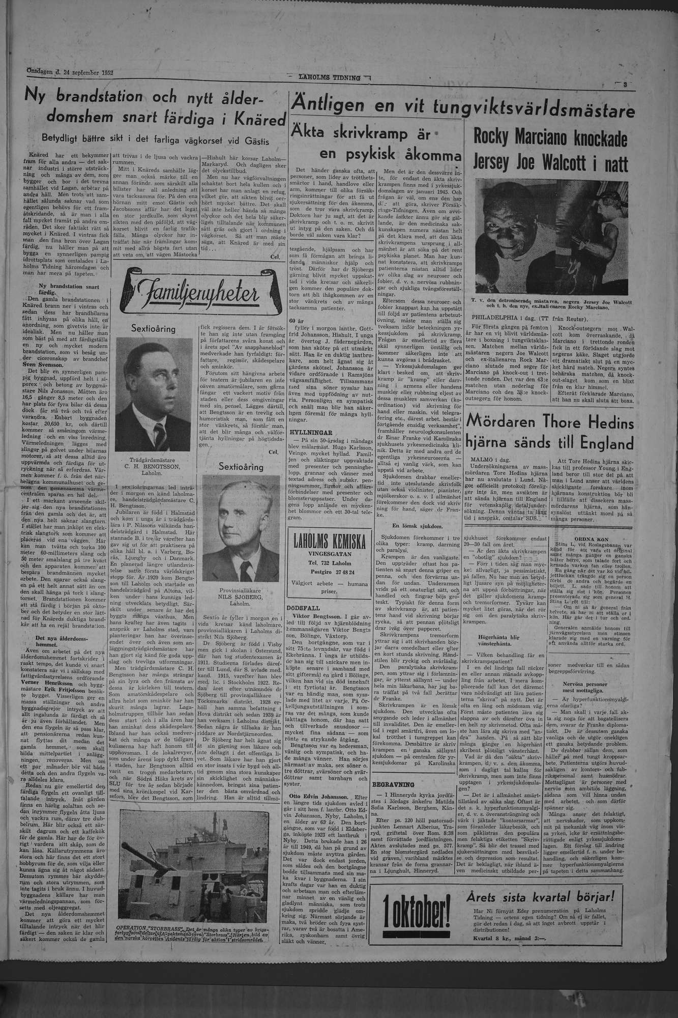 Laholms Tidning Onsdag 24 september 1952, sida 3