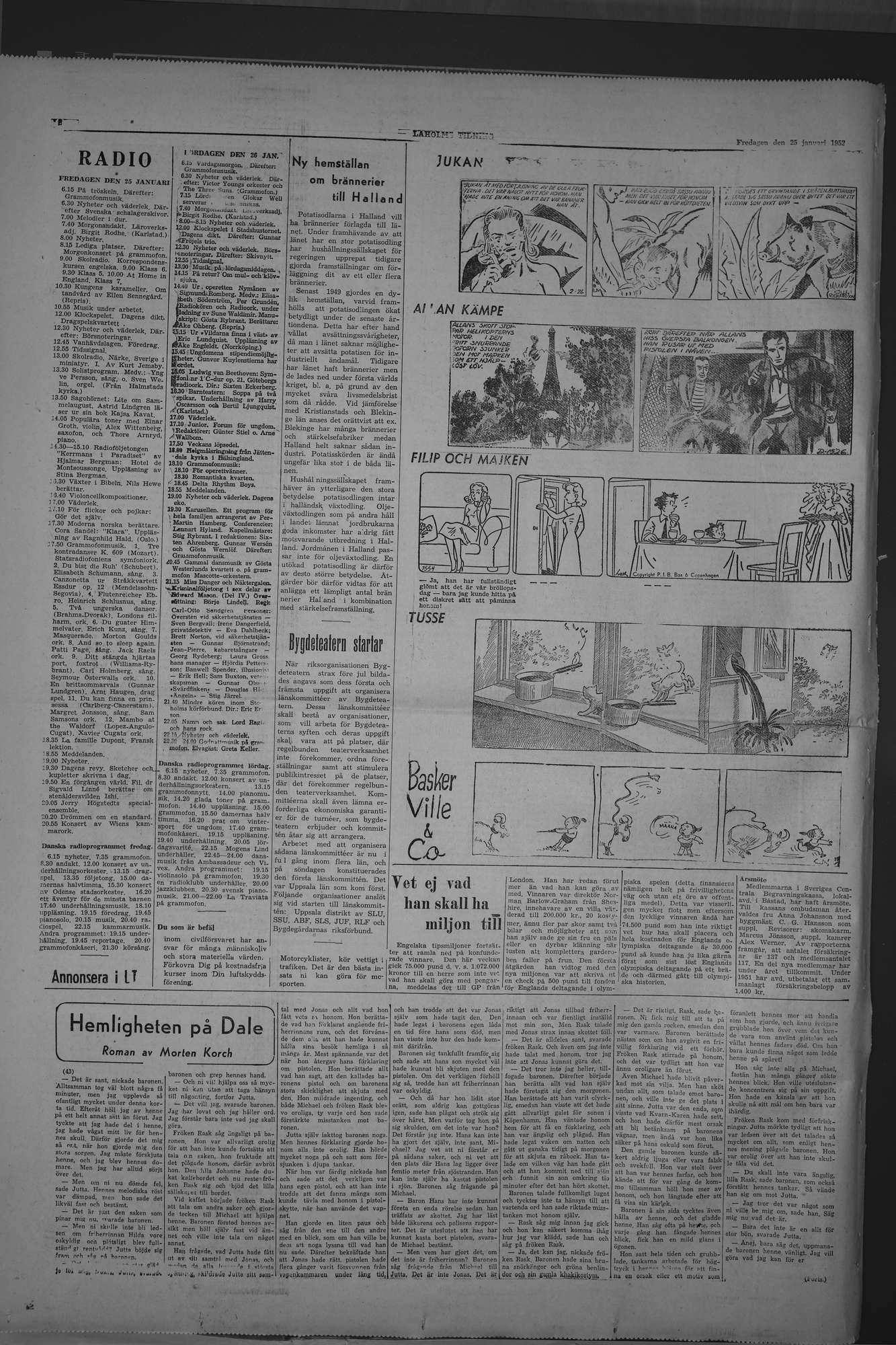 Laholms Tidning Fredag 25 januari 1952, sida 8