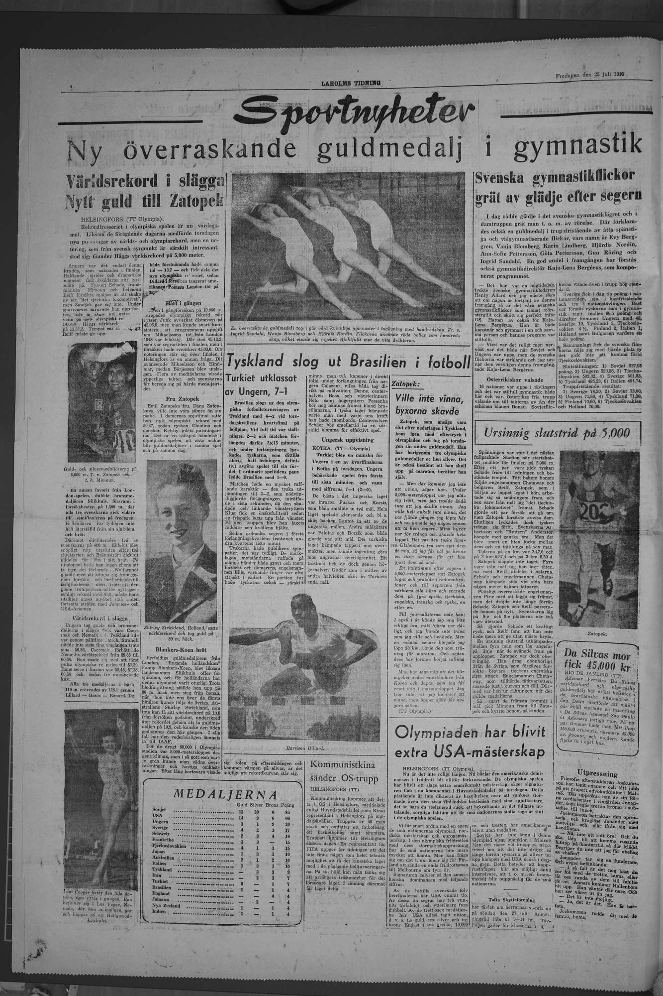 Laholms Tidning Fredag 25 juli 1952, sida 4