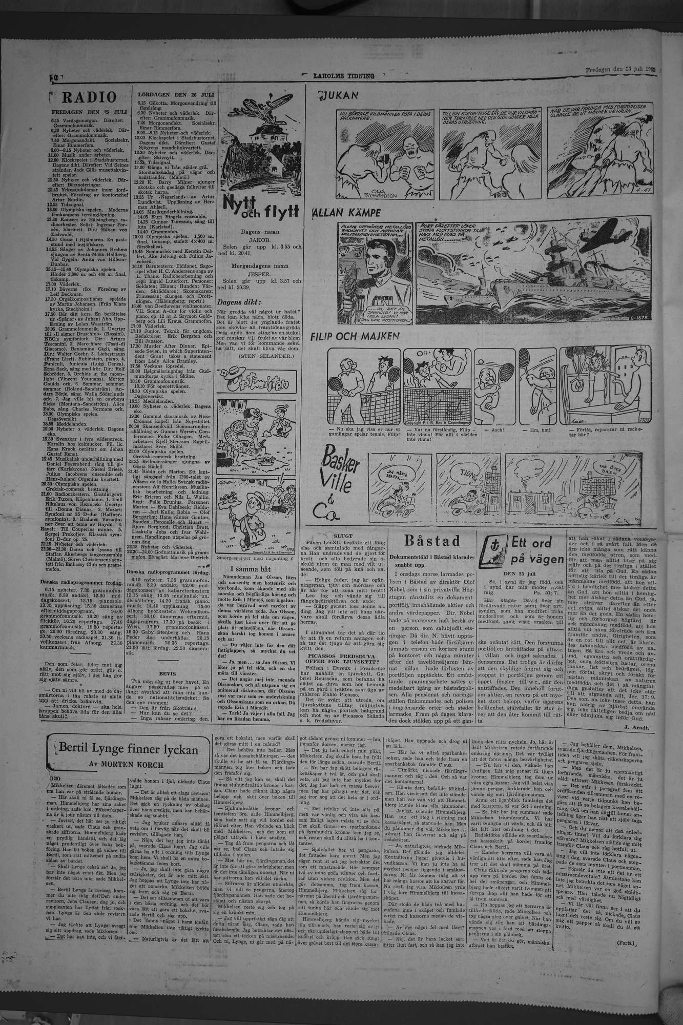 Laholms Tidning Fredag 25 juli 1952, sida 6