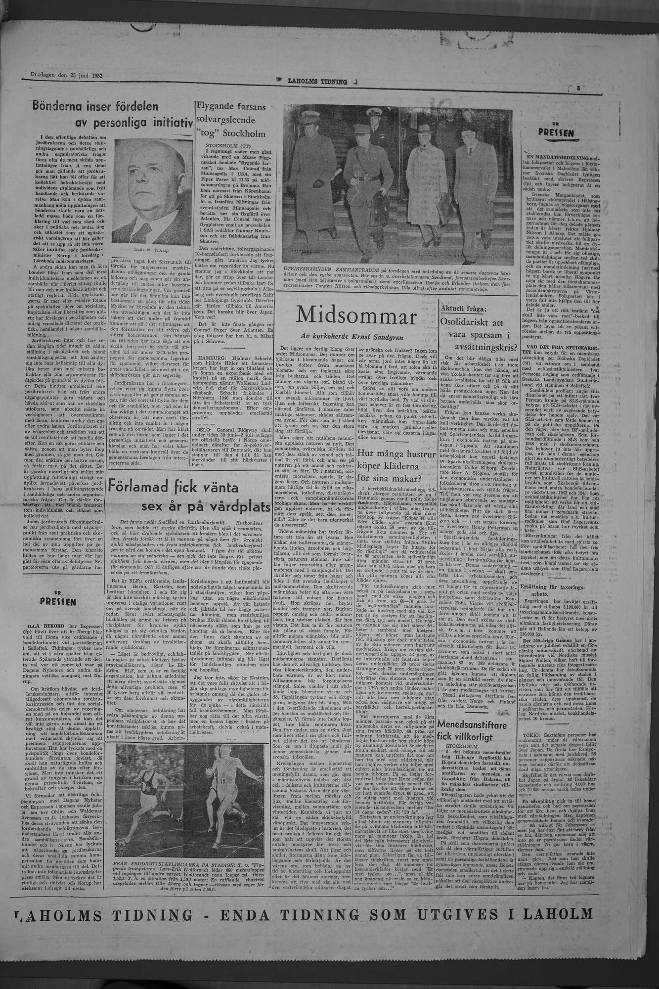 Laholms Tidning Onsdag 25 juni 1952, sida 5