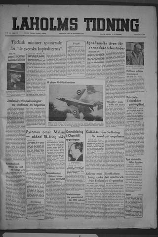 Förstasidan, Tisdag 25 november 1952