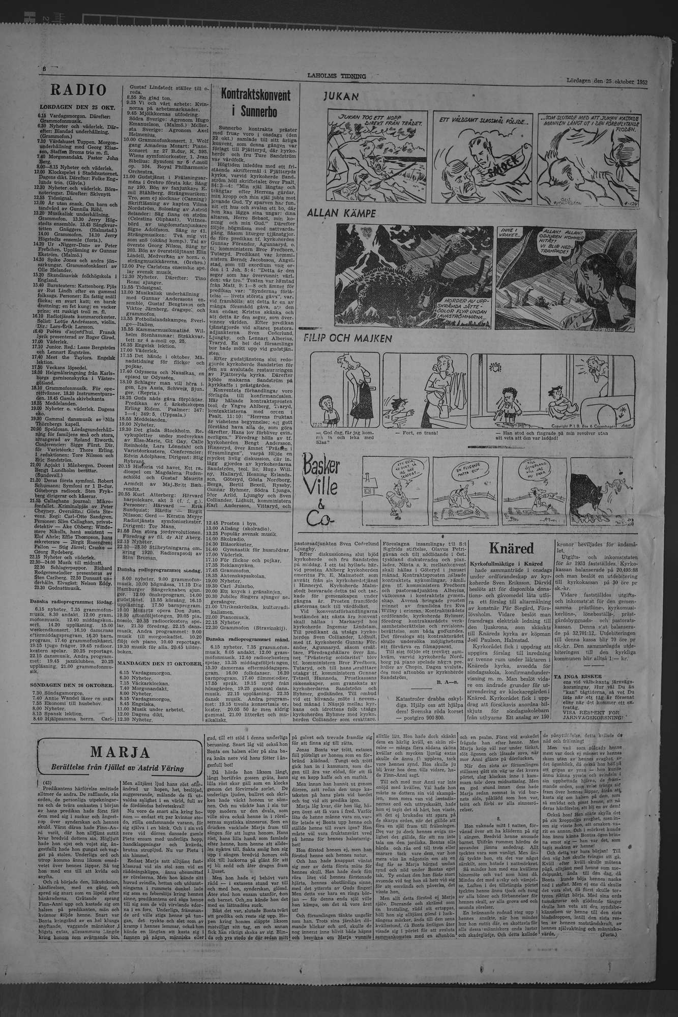 Laholms Tidning Lördag 25 oktober 1952, sida 8