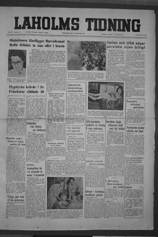 Förstasidan, Tisdag 26 augusti 1952