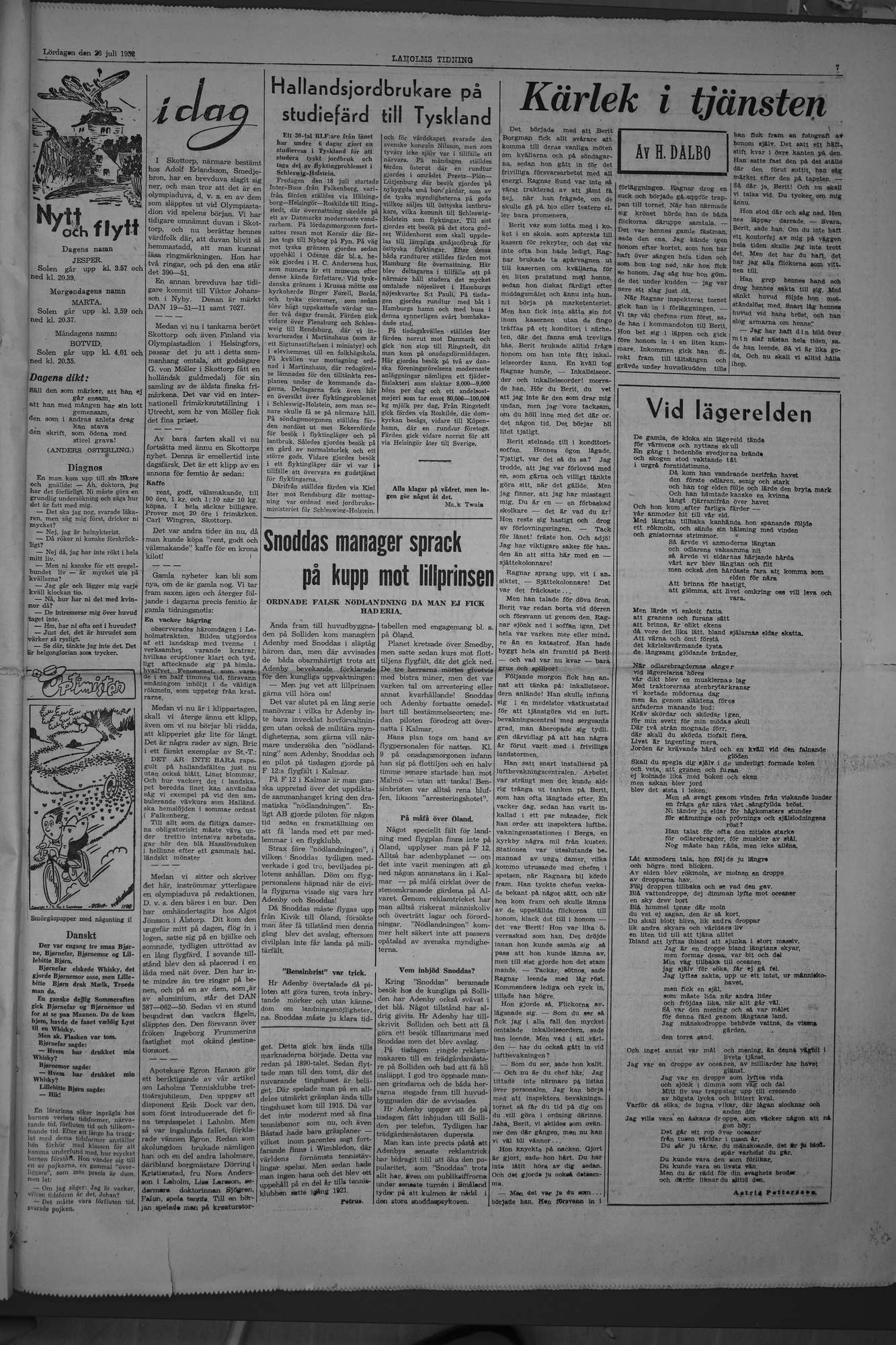 Laholms Tidning Lördag 26 juli 1952, sida 7