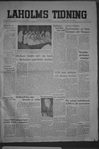 Förstasidan, Onsdag 26 november 1952