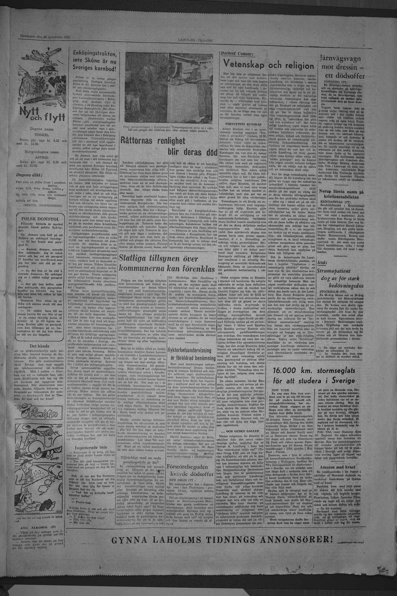 Laholms Tidning Onsdag 26 november 1952, sida 5