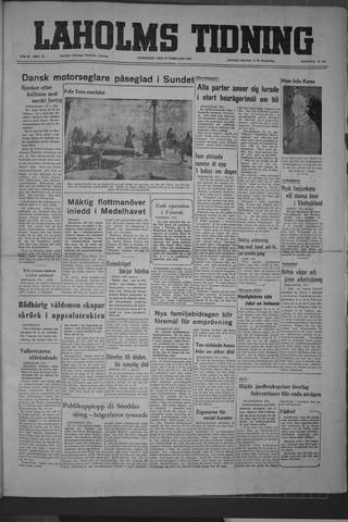 Förstasidan, Onsdag 27 februari 1952