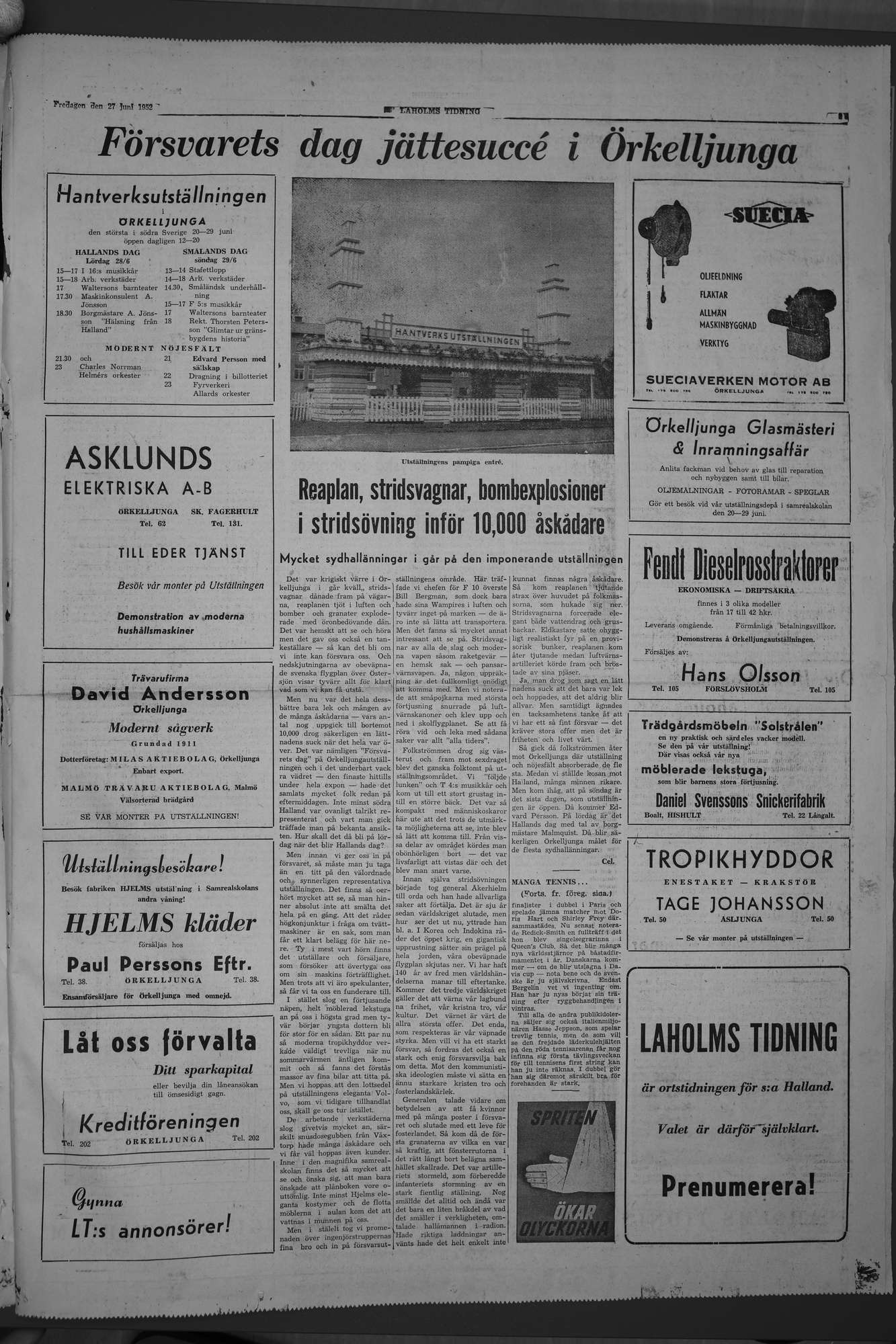 Laholms Tidning Fredag 27 juni 1952, sida 5
