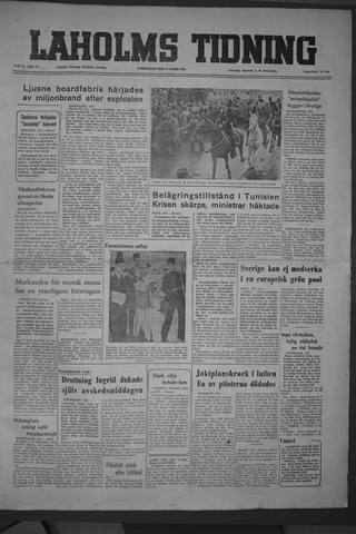 Förstasidan, Torsdag 27 mars 1952