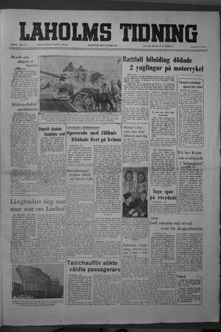 Förstasidan, Måndag 28 april 1952
