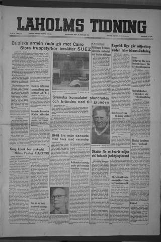 Förstasidan, Måndag 28 januari 1952