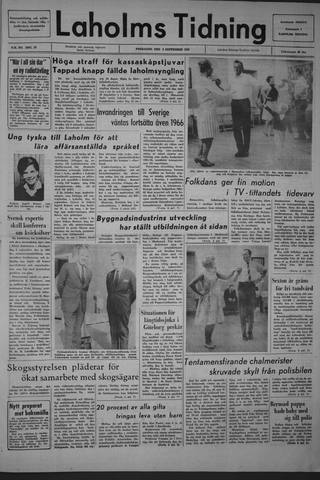 Förstasidan, Fredag 3 september 1965