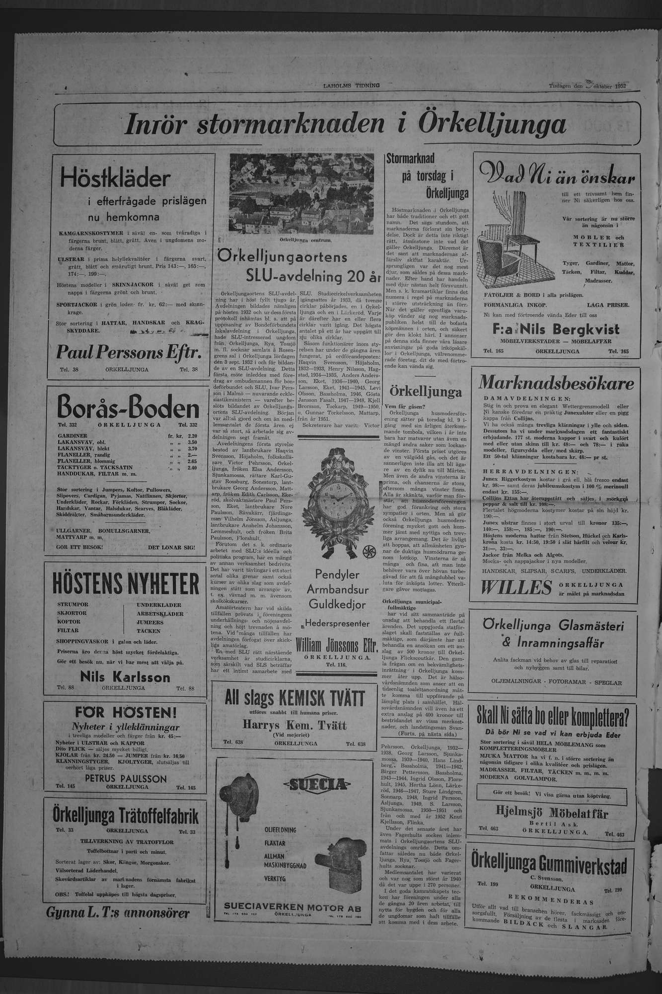 Laholms Tidning Tisdag 28 oktober 1952, sida 4