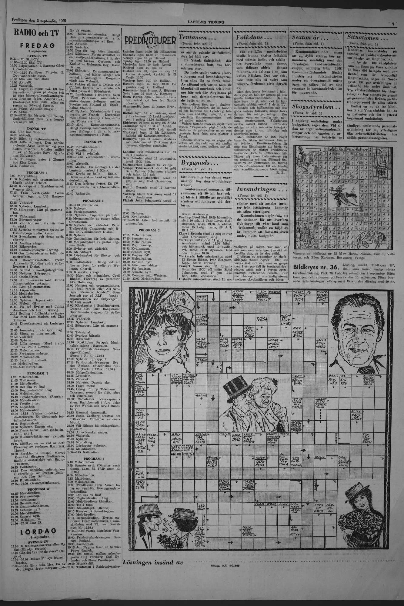 Laholms Tidning Fredag 3 september 1965, sida 7